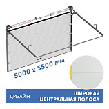 5000x5500 Промышленные секционные ворота DoorHan ISD01, с торсионным механизмом, дизайн Широкая центральная полоса