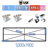 Картинка Каркас откатных ворот с  балкой в сборке + VSK W  [Ж-констукция ,5м] / Интернет-магазин "Ворота с кнопкой"