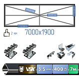 Картинка Комплект для сварки каркаса откатных ворот из Т-профиля 2мм + VSK-V [Ж-конструкция,7м] / Интернет-магазин "Ворота с кнопкой"