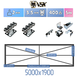 Картинка Каркас откатных ворот с  балкой в сборке + VSK V [Ж-констукция ,5м] / Интернет-магазин "Ворота с кнопкой"