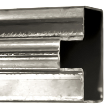 Комплект для сварки каркаса откатных ворот из Т-профиля 1,5 мм + комплект роликов с направляющей 3,5 мм, треугольник_s_