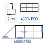 Картинка Каркас для сварки откатных ворот из Т-профиля 2 мм [треугольник,6 метров] / Интернет-магазин "Ворота с кнопкой"