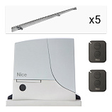 картинка Комплект привода Nice ROX600KLT + 5 зубчатых реек, для откатных ворот магазин Ворота с кнопкой