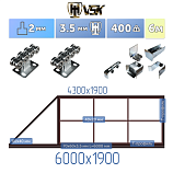 Картинка Каркас откатных ворот с  балкой в сборке + VSK V [ворота треугольник,6м] / Интернет-магазин "Ворота с кнопкой"