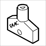 Картинка Ключ разблокировки  FAAC 713002, трехгранный пластиковый дополнительный / Интернет-магазин "Ворота с кнопкой"