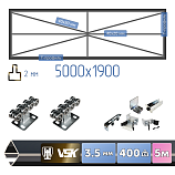 Картинка Комплект для сварки каркаса откатных ворот из Т-профиля 2мм + VSK-C [Ж-конструкция,5м] / Интернет-магазин "Ворота с кнопкой"
