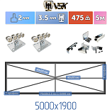 Картинка Каркас откатных ворот с  балкой в сборке + VSK M  [Ж-констукция ,5м] / Интернет-магазин "Ворота с кнопкой"