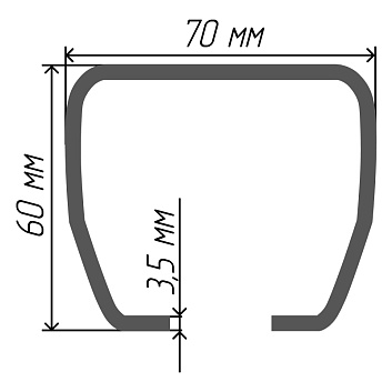 Откатные ворота VSK для проема 4000x2000 мм (+/- 200 мм), балка 3,5 мм, Т-профиль 1,5 мм, стрела_s_