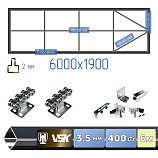 Картинка Комплект для сварки каркаса откатных ворот из Т-профиля 2мм + VSK-C [ворота стрела,6м] / Интернет-магазин "Ворота с кнопкой"