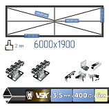 Картинка Комплект для сварки каркаса откатных ворот из Т-профиля 2мм + VSK-C [Ж-конструкция,6м] / Интернет-магазин "Ворота с кнопкой"