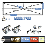 Картинка Комплект для сварки каркаса откатных ворот из Т-профиля 2мм + VSK-M [Ж-конструкция,6м] / Интернет-магазин "Ворота с кнопкой"