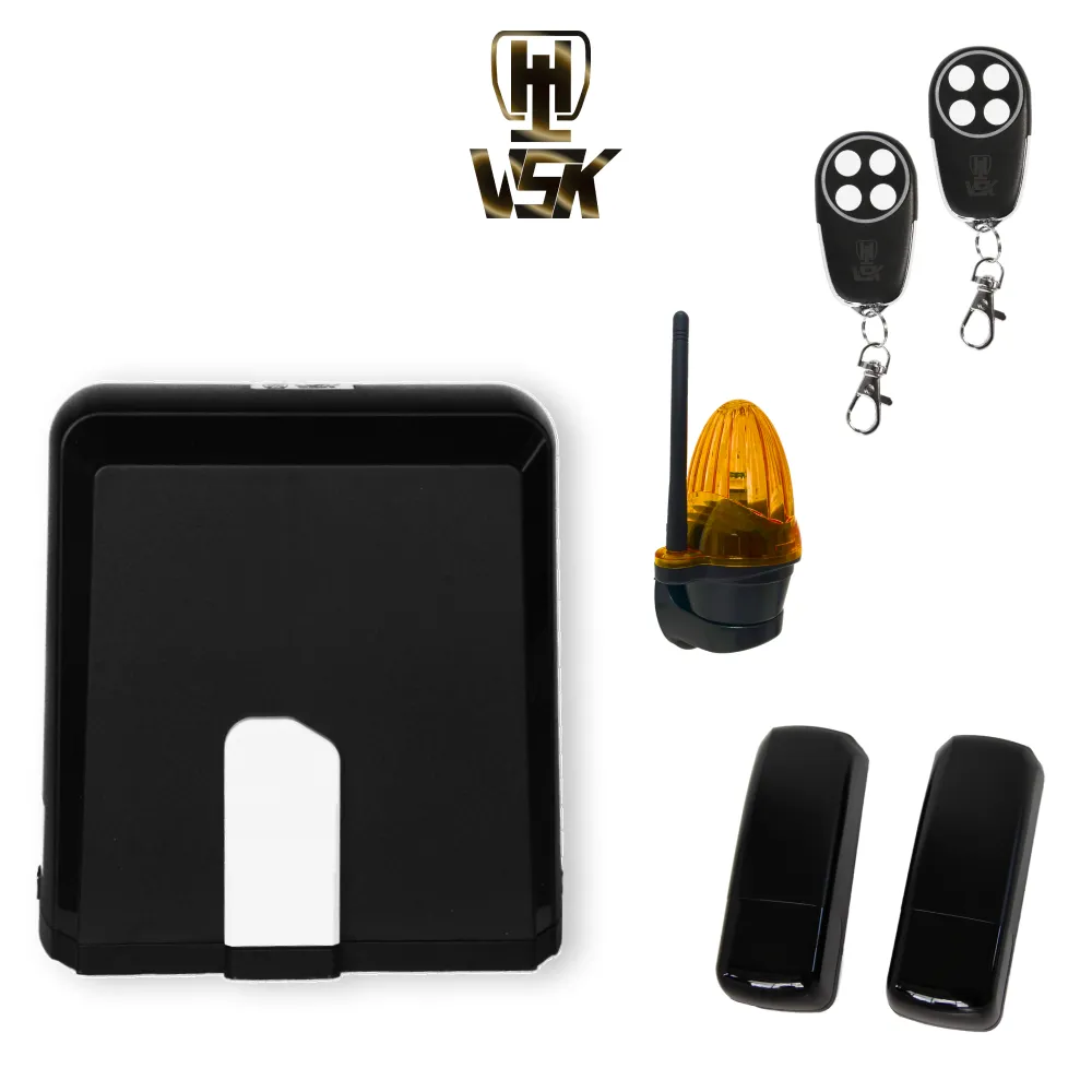 Комплект автоматики 24В для откатных ворот VSK - VS1000DC.M.KIT3 (привод, пульты д/у, фотоэлементы, сигнальная лампа)